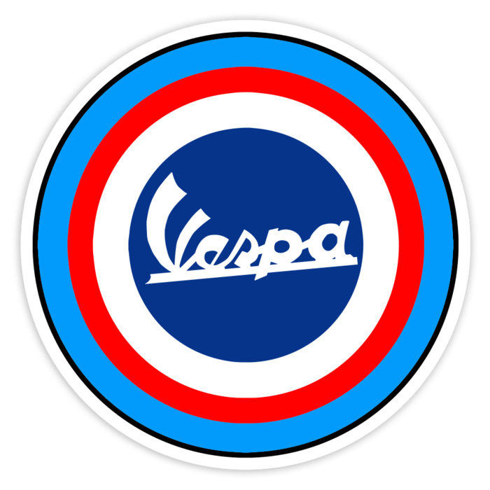 Autocollants: Emblème Mod Vespa Style Rétro