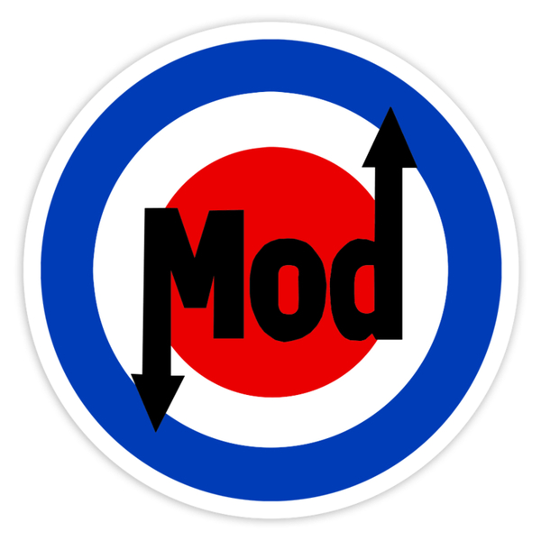 Autocollants: Emblème Mod avec Flèches Style Rétro