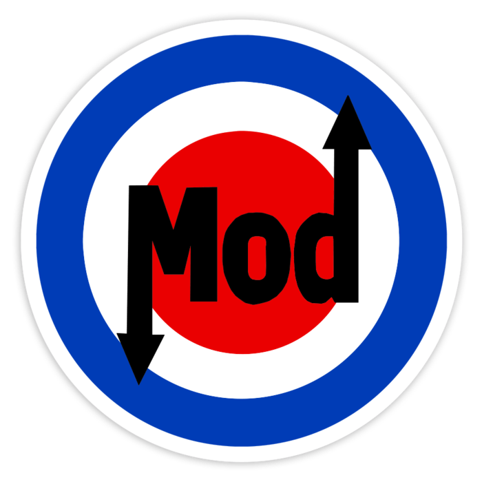Autocollants: Emblème Mod avec Flèches Style Rétro