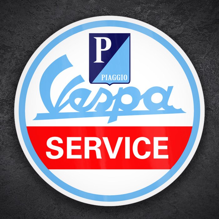 Autocollants: Emblème Classique Vespa Service