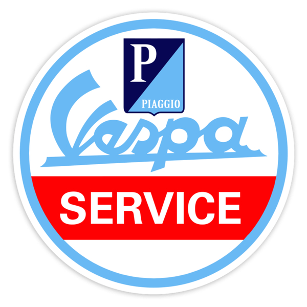 Autocollants: Emblème Classique Vespa Service