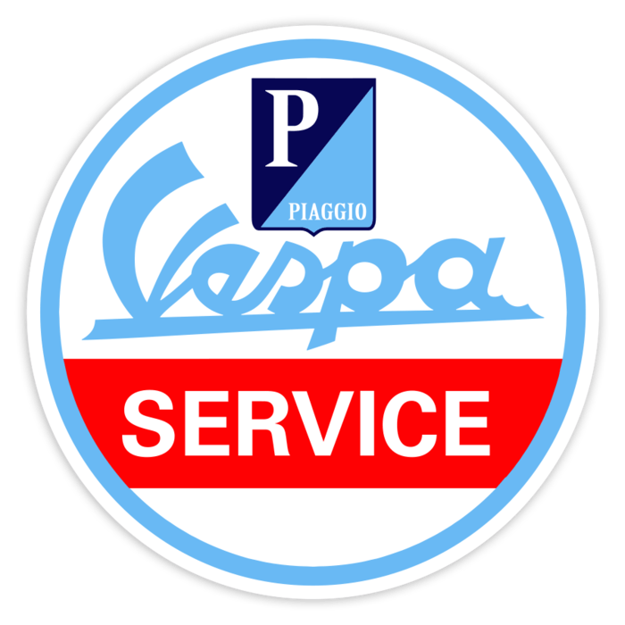 Autocollants: Emblème Classique Vespa Service