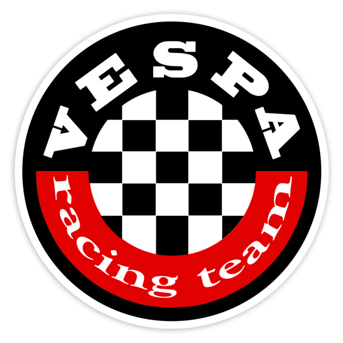 Autocollants: Écusson Vespa Racing Team à Damier
