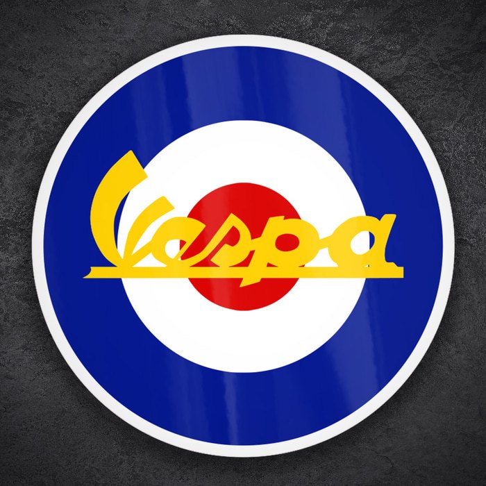 Autocollants: Emblème Mods RAF Jaune Vespa