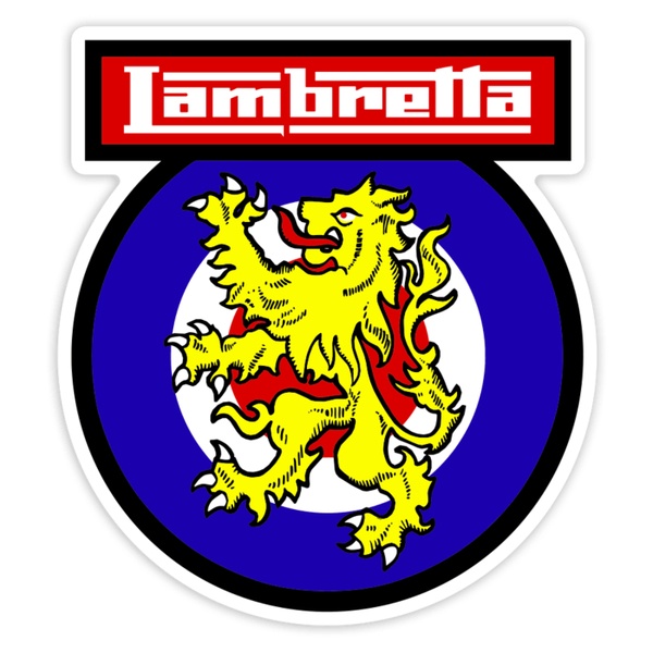 Autocollants: Blason Lambretta Lion Héraldique
