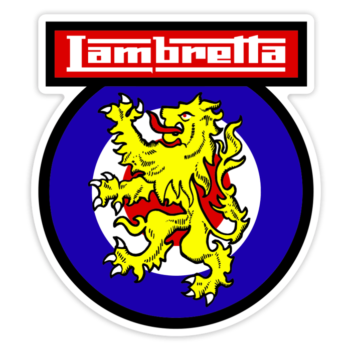 Autocollants: Blason Lambretta Lion Héraldique