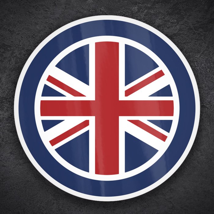 Autocollants: Union Jack dans Emblème Mods RAF