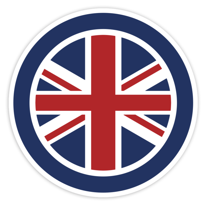 Autocollants: Union Jack dans Emblème Mods RAF
