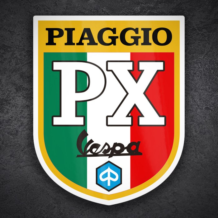 Autocollants: Blason Classique Vespa PX Italie Piaggio