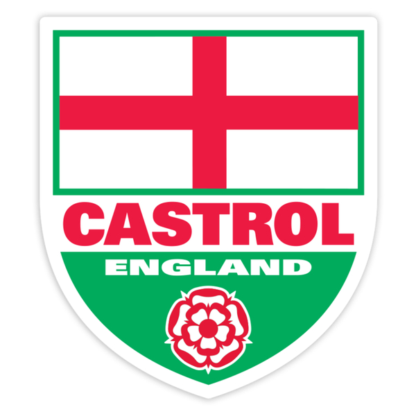 Autocollants: Blason Castrol Angleterre avec Rose Tudor