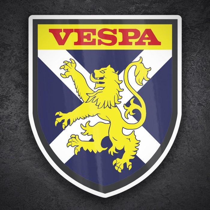 Autocollants: Vespa Lion Écossais et Croix de Saint-André