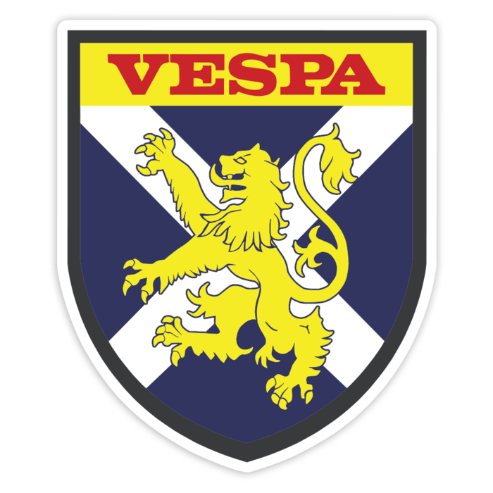 Autocollants: Vespa Lion Écossais et Croix de Saint-André
