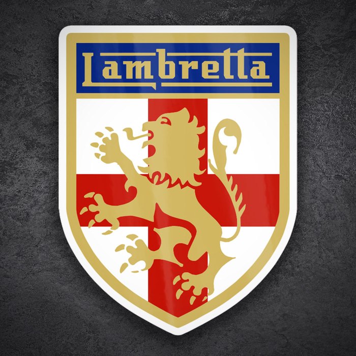 Autocollants: Lambretta Lion Doré et Croix de Saint-Georges