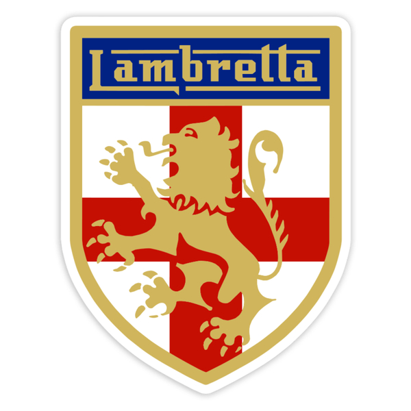 Autocollants: Lambretta Lion Doré et Croix de Saint-Georges