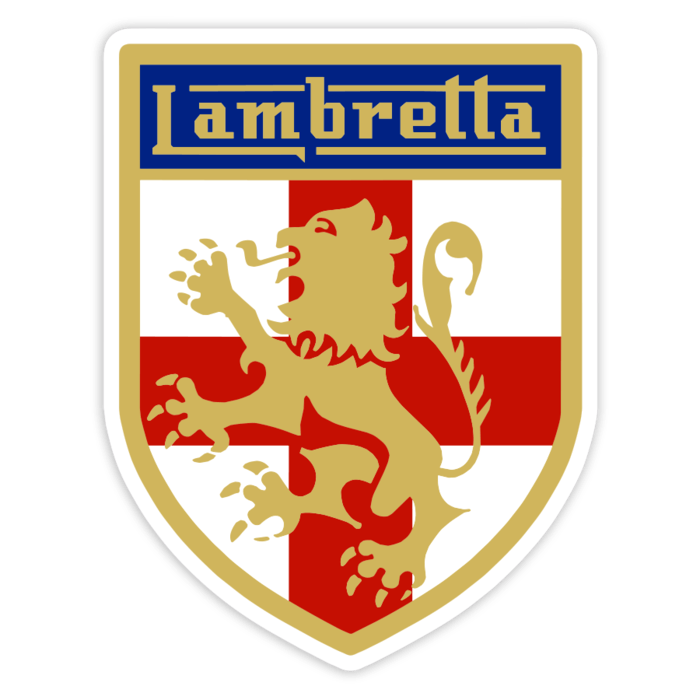 Autocollants: Lambretta Lion Doré et Croix de Saint-Georges