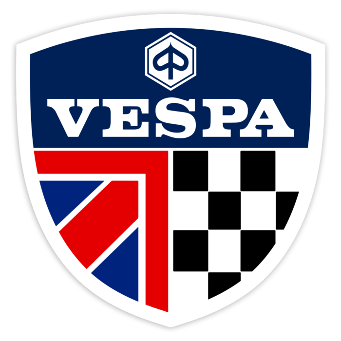 Autocollants: Embl&egrave;me Vespa Royaume-Uni Course