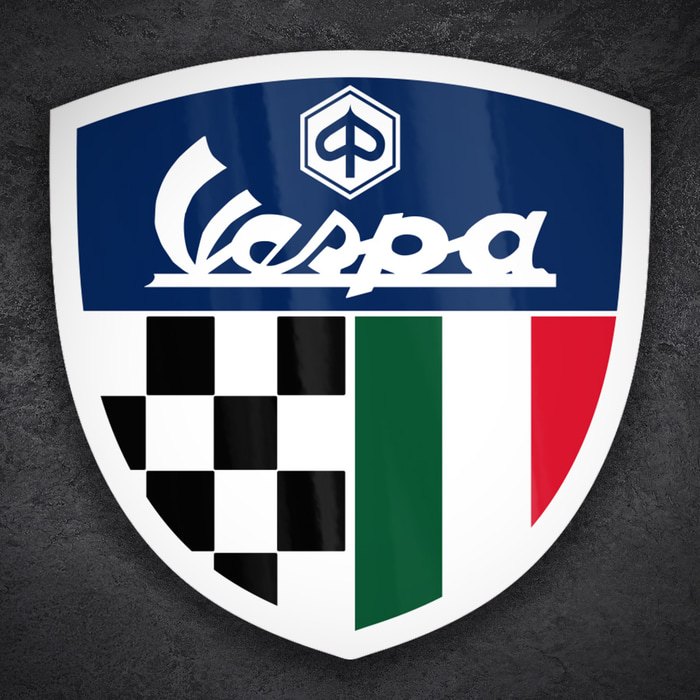Autocollants: Blason Vespa Italie Course