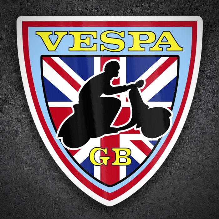Autocollants: Blason Vespa GB drapeau Royaume-Uni