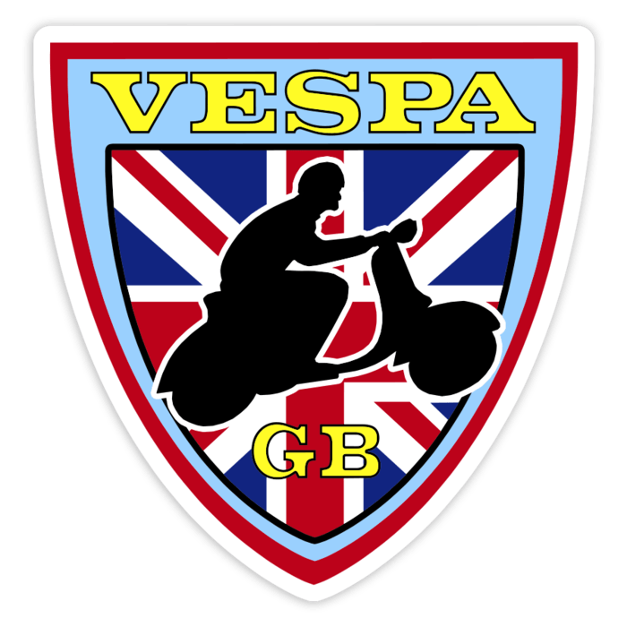 Autocollants: Blason Vespa GB drapeau Royaume-Uni