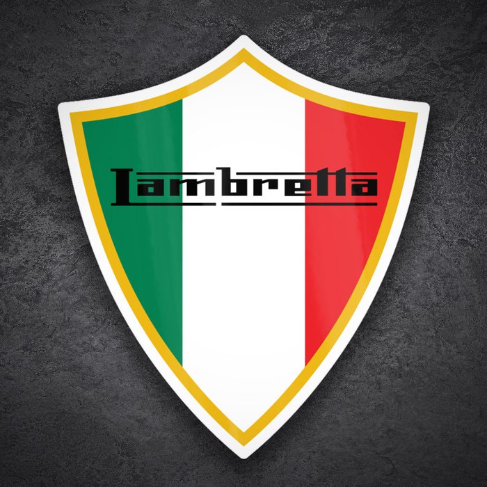 Autocollants: Blason Lambretta drapeau Italie