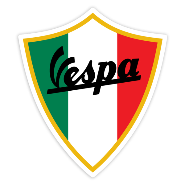 Autocollants: Blason Vespa drapeau Italie