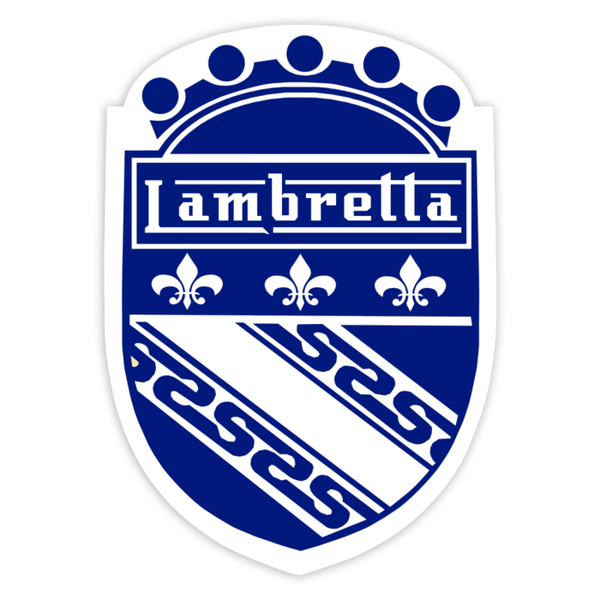 Autocollants: Blason héraldique Lambretta bleu