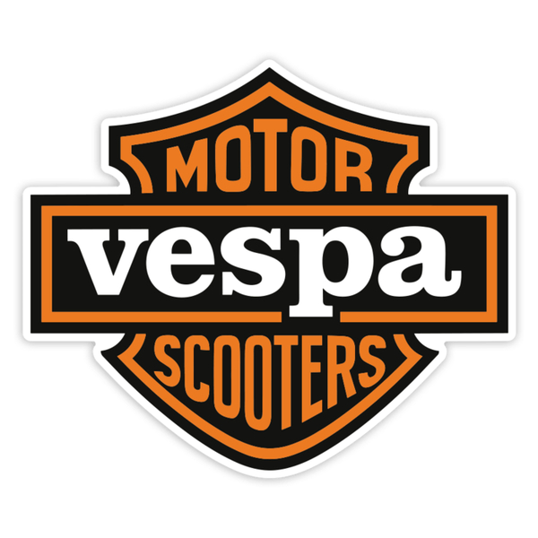 Autocollants: Emblème Vespa style custom