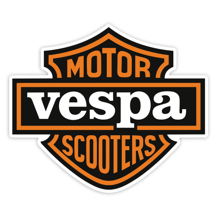 Autocollants: Emblème Vespa style custom