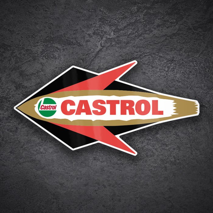 Autocollants: Emblème Flèche Gauche Rétro Castrol