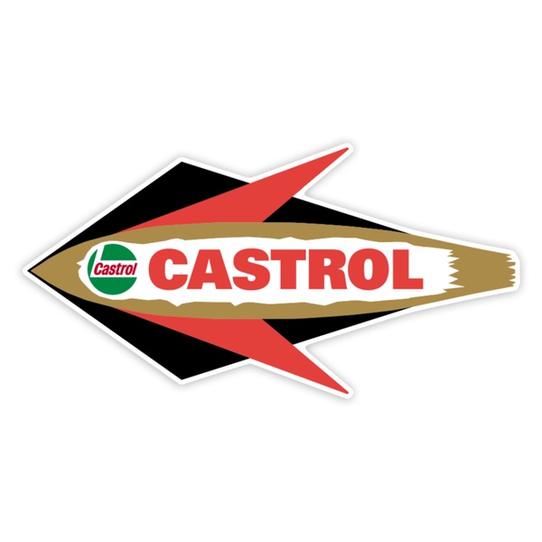 Autocollants: Emblème Flèche Gauche Rétro Castrol
