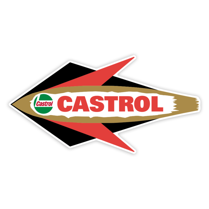 Autocollants: Emblème Flèche Gauche Rétro Castrol