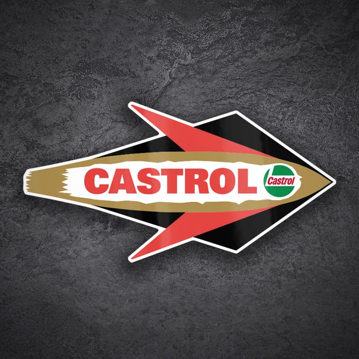 Autocollants: Emblème Flèche Droite Rétro Castrol