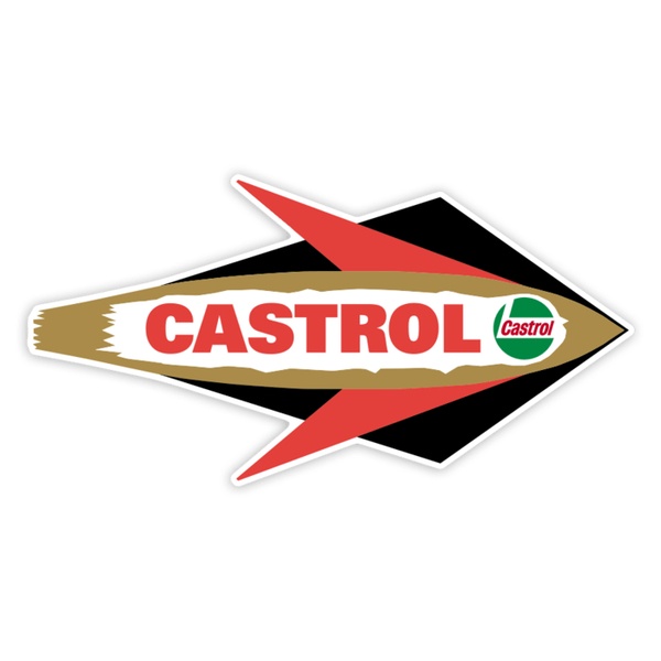 Autocollants: Emblème Flèche Droite Rétro Castrol