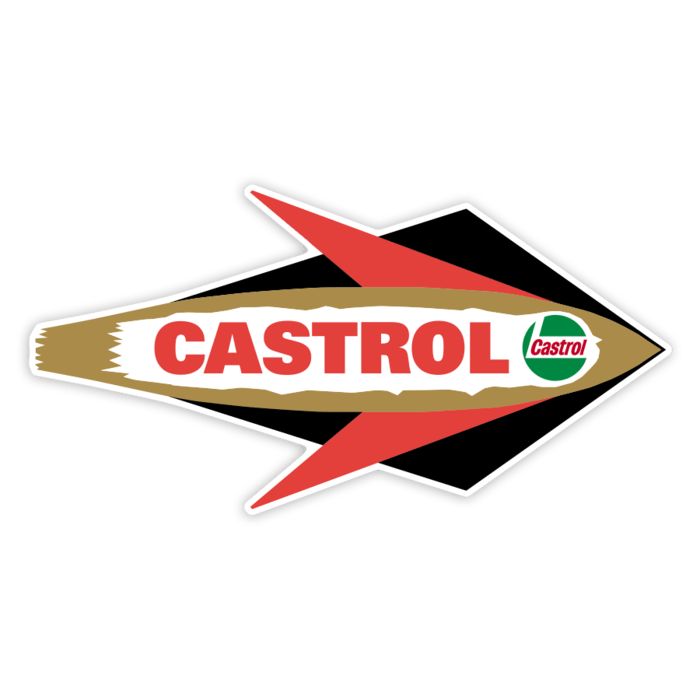 Autocollants: Emblème Flèche Droite Rétro Castrol