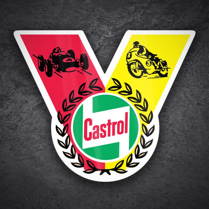 Autocollants: Emblème Castrol Victoire Auto-Moto Classique