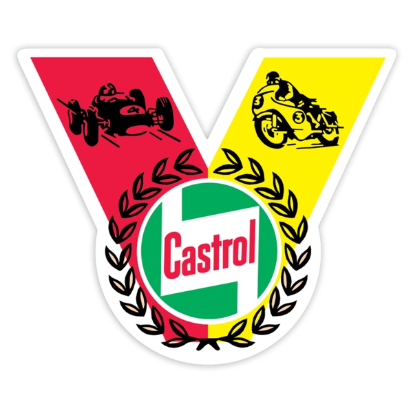 Autocollants: Emblème Castrol Victoire Auto-Moto Classique