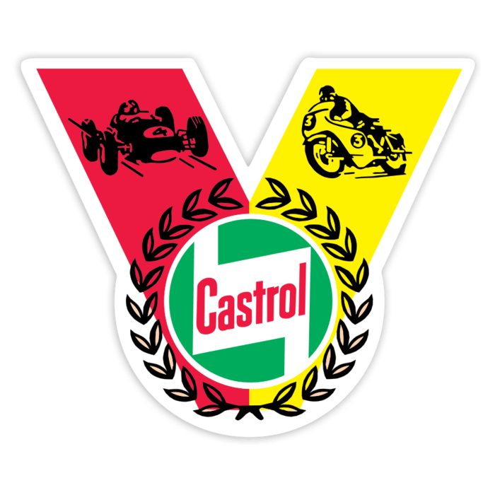 Autocollants: Emblème Castrol Victoire Auto-Moto Classique