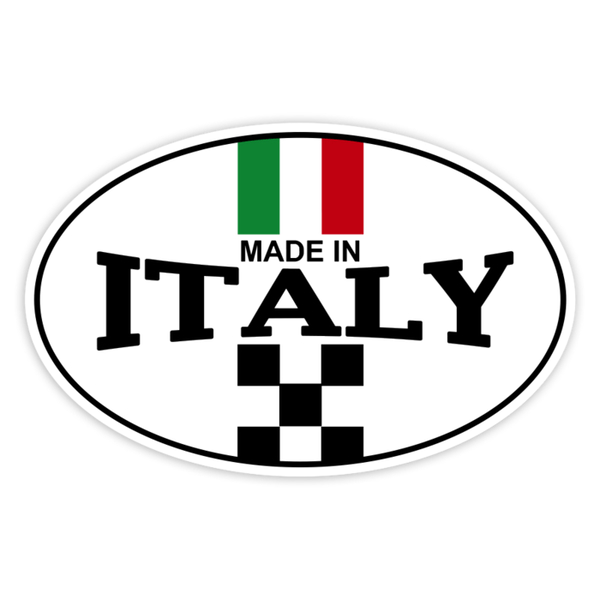 Autocollants: Made in Italy drapeau damier