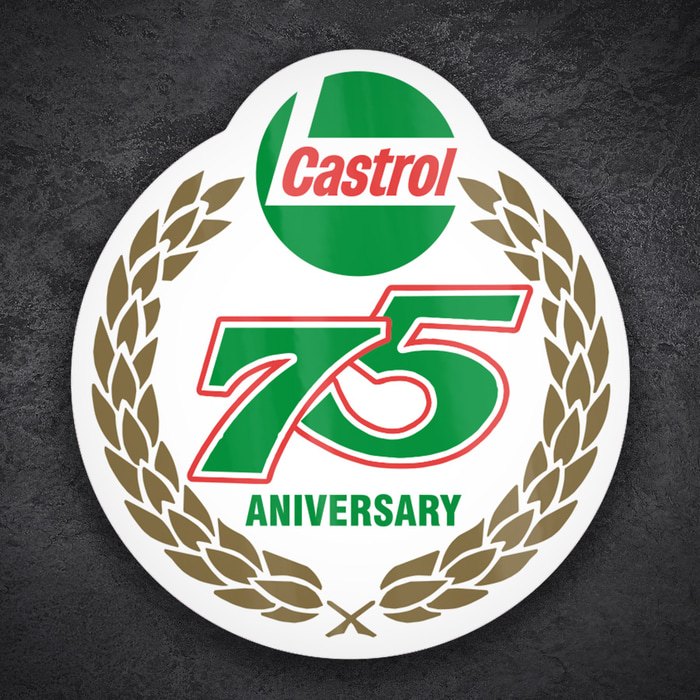 Autocollants: Castrol 75 anniversaire couronne