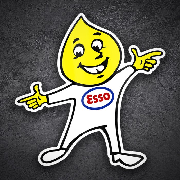 Autocollants: Esso goutte pointant