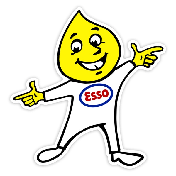 Autocollants: Esso goutte pointant