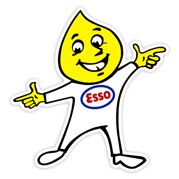 Autocollants: Esso goutte pointant