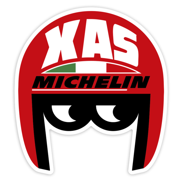 Autocollants: XAS Michelin Casque Rétro