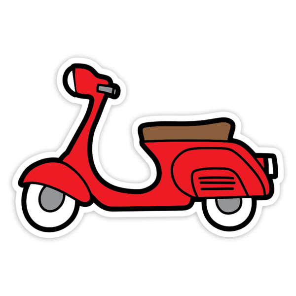 Autocollants: Vespa Rouge Simple
