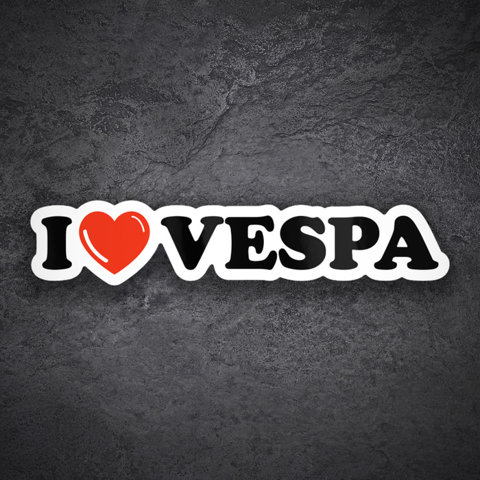 Autocollants: I Love Vespa