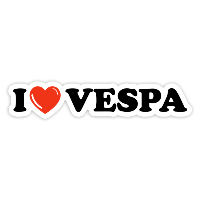 Autocollants: I Love Vespa