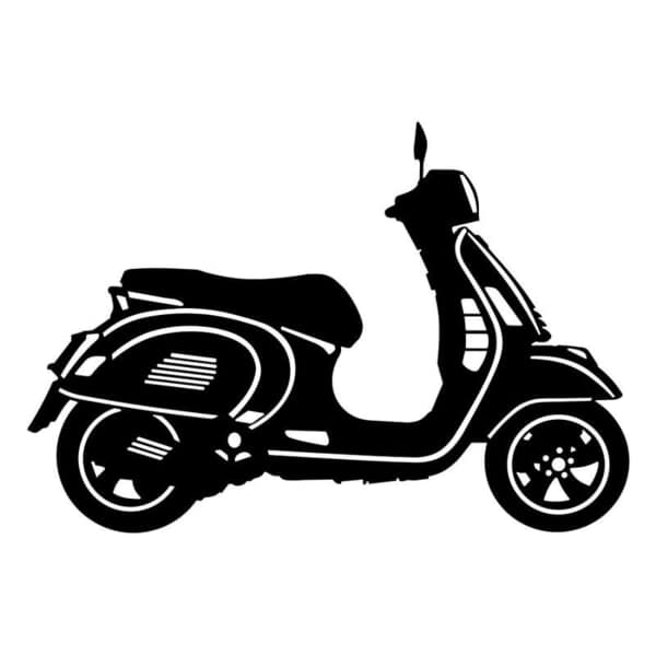 Autocollants: Silhouette Scooter Vespa Moderne