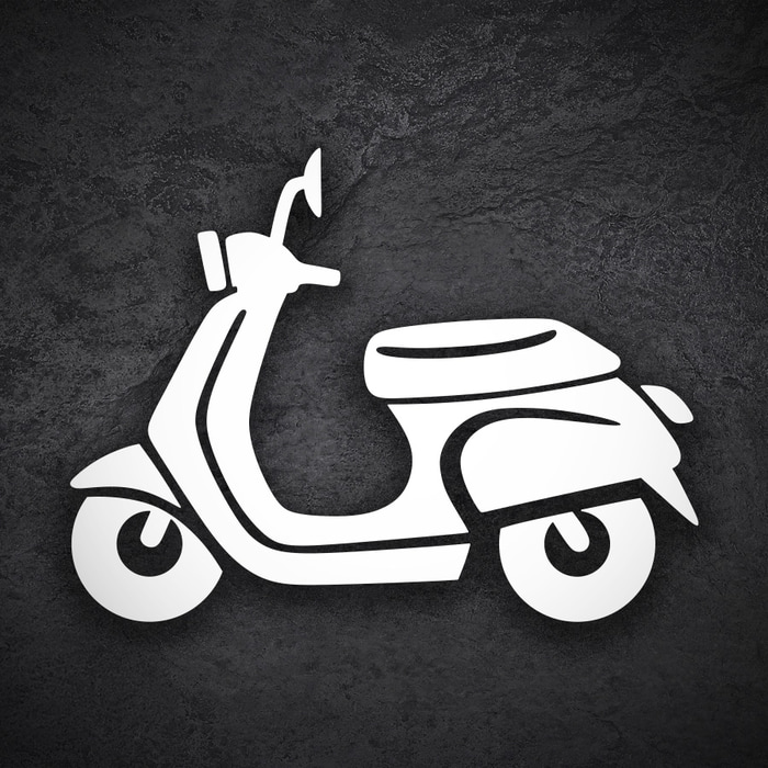 Autocollants: Silhouette Scooter Classique