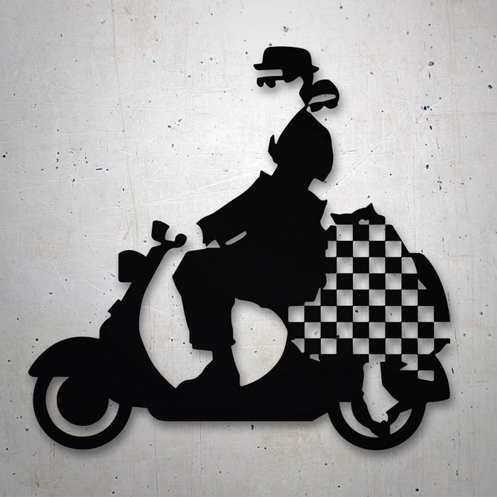 Autocollants: Couple Mod Ska en Scooter