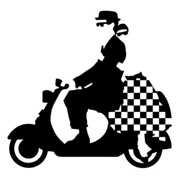 Autocollants: Couple Mod Ska en Scooter
